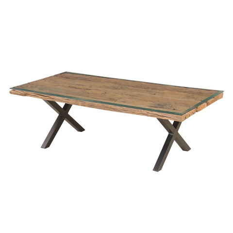Natural Old Railway Sleeper Wood Coffee Table - Simply Home