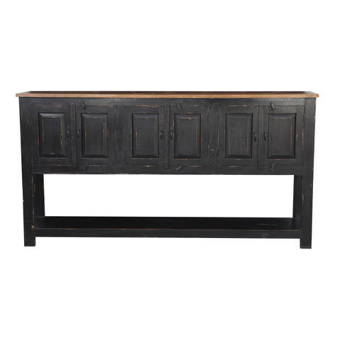 Solid Wood 6 Door Vintage Console Table - Simply Home
