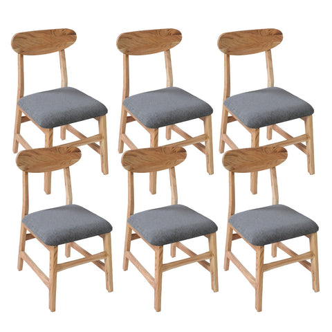 Modern Comfortable Solid Wood Dining Chairs – Set of 6