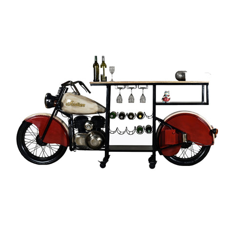 Iron Wooden Bike Bar Counter - Simply Home