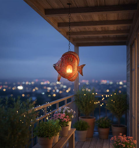 Iron Fish Candle Stand - Simply Home