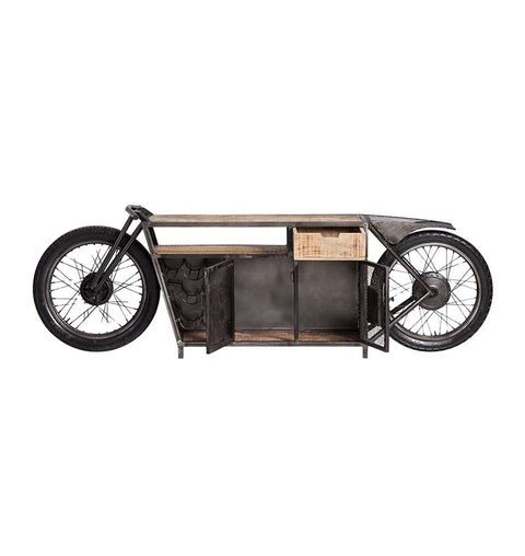 Iron Wooden Bike Bar Counter - Simply Home