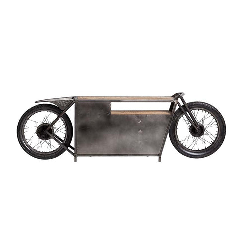 Iron Wooden Bike Bar Counter - Simply Home