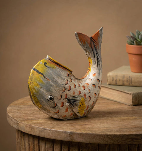 Iron Painted Fish Ashtray