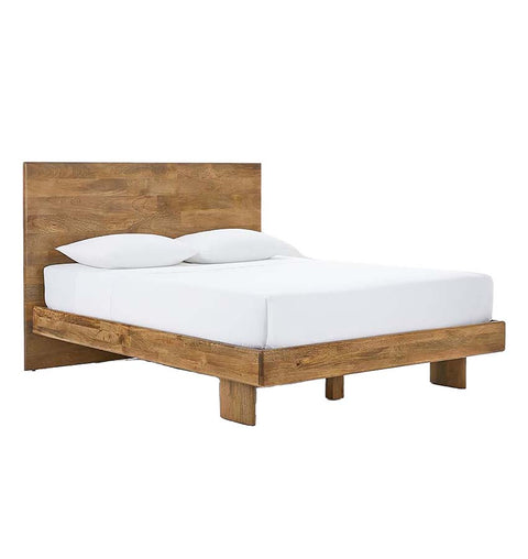 Handcrafted Aurora Wooden King Bed – Sturdy & Stylish