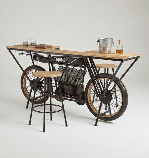 Iron Wooden Triumph Bar Counter - Simply Home