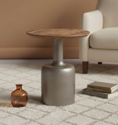 Vega Pedestal Side Table