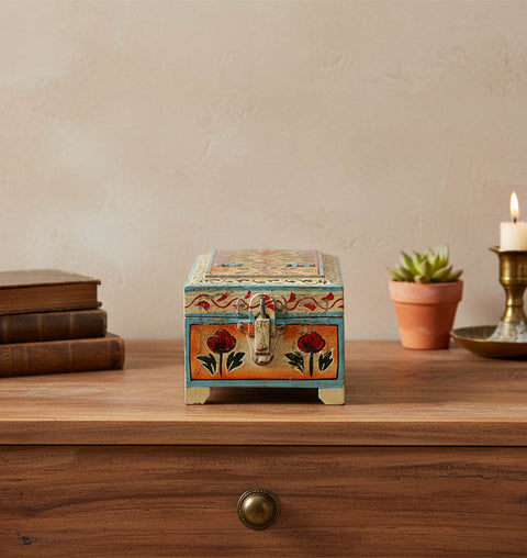 Wooden Painted Barber Box