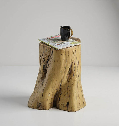 Vrind Rustic Gold Tree Trunk Table