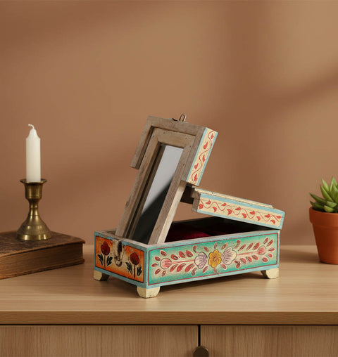 Wooden Painted Barber Box