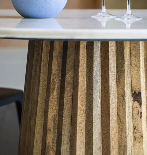 Crestone Round Marble Dining Table